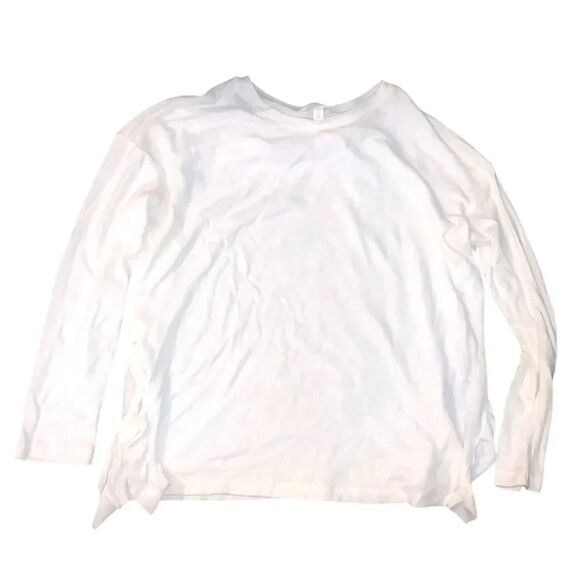 LC Lauren Conrad ruffle side hem long sleeve tee - Picture 1 of 2
